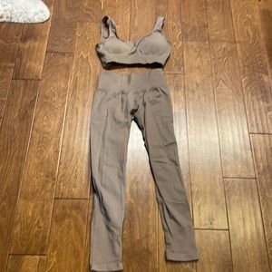 Mocha colored workout set